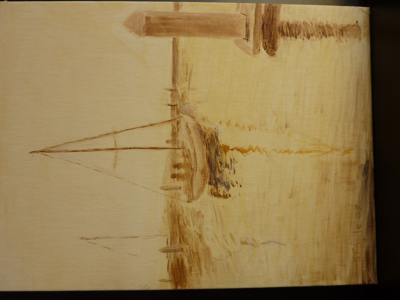 Painting:ET leaving dock for race 1995